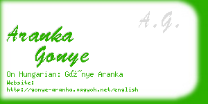 aranka gonye business card